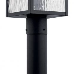 Capanna 1-Light Textured Black Outdoor Lamp Post Light (1-Pack) by KICHLER -Kichler Sales black kichler post light sets 49927bkt 4f 1000