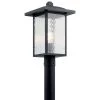 Capanna 1-Light Textured Black Outdoor Lamp Post Light (1-Pack) by KICHLER 2 Capanna 1-Light Textured Black Outdoor Lamp Post Light (1-Pack) by KICHLER -Kichler Sales black kichler post light sets 49927bkt 64 1000