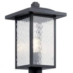 Capanna 1-Light Textured Black Outdoor Lamp Post Light (1-Pack) by KICHLER -Kichler Sales black kichler post light sets 49927bkt c3 1000