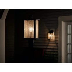 Marimount 1-Light Outdoor Black Lamp Post Light with Clear Glass (1-Pack) by KICHLER -Kichler Sales black kichler post light sets 59019bk 1f 1000
