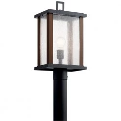 Marimount 1-Light Outdoor Black Lamp Post Light with Clear Glass (1-Pack) by KICHLER