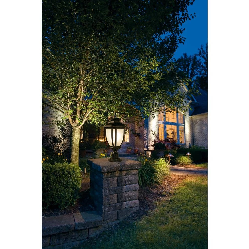 Salisbury 1-Light Black Outdoor Lamp Post Light with White Linen Glass (1-Pack) by KICHLER 4 Salisbury 1-Light Black Outdoor Lamp Post Light with White Linen Glass (1-Pack) by KICHLER - Image 2