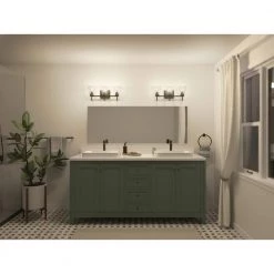 Renslow 21 in. 3-Light Black Bathroom Vanity Light by KICHLER -Kichler Sales black kichler vanity lighting 37526 1f 1000