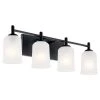 Shailene 29.75 in. 4-Light Black Bathroom Vanity Light with Satin Etched Glass by KICHLER 2 Shailene 29.75 in. 4-Light Black Bathroom Vanity Light with Satin Etched Glass by KICHLER -Kichler Sales black kichler vanity lighting 45575bk 64 1000