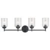 Winslow 4.75 in. 4-Light Black Bathroom Vanity Light with Seeded Glass Shade by KICHLER 1 Winslow 4.75 in. 4-Light Black Bathroom Vanity Light with Seeded Glass Shade by KICHLER -Kichler Sales black kichler vanity lighting 45887bk 64 1000