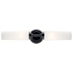 Truby 20.75 in. 2-Light Black Bathroom Vanity Light with Satin Etched Cased Opal Glass by KICHLER 13 Truby 20.75 in. 2-Light Black Bathroom Vanity Light with Satin Etched Cased Opal Glass by KICHLER -Kichler Sales black kichler vanity lighting 55074bk c3 1000