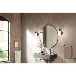 Kennewick 1-Light Black Bathroom Wall Sconce with Etched Glass by KICHLER -Kichler Sales black kichler vanity lighting 55085bk 44 1000