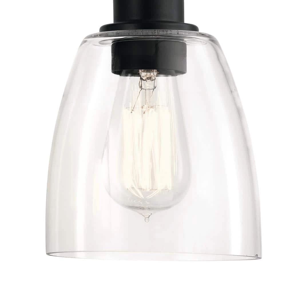 Meller 15 in. 2-Light Black Bathroom Vanity Light with Clear Glass by KICHLER 9 Meller 15 in. 2-Light Black Bathroom Vanity Light with Clear Glass by KICHLER - Image 7