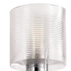 Harvan 15 in. 2-Light Black Bathroom Vanity Light with Clear Ribbed Glass by KICHLER -Kichler Sales black kichler vanity lighting 55106bk 1f 1000