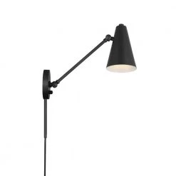 Sylvia 19.75 in. 1-Light Black Office Indoor Wall Sconce by KICHLER -Kichler Sales black kichler wall sconces 52485bkb c3 1000