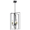 Taubert 3-Light Black/Natural Brass Mid-Century Modern Foyer Pendant Hanging Light by KICHLER -Kichler Sales black natural brass kichler chandeliers 43983bk 64 1000