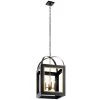 Vath 4-Light Black/Natural Brass Vintage Industrial Foyer Pendant Hanging Light by KICHLER