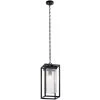Mercer 1-Light Black Outdoor Hanging Pendant Outdoor Light with Clear Seeded Glass (1-Pack) by KICHLER -Kichler Sales black with silver highlights kichler outdoor pendant lights 59064bsl 64 1000