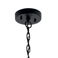 Mercer 1-Light Black Outdoor Hanging Pendant Outdoor Light with Clear Seeded Glass (1-Pack) by KICHLER -Kichler Sales black with silver highlights kichler outdoor pendant lights 59064bsl fa 1000