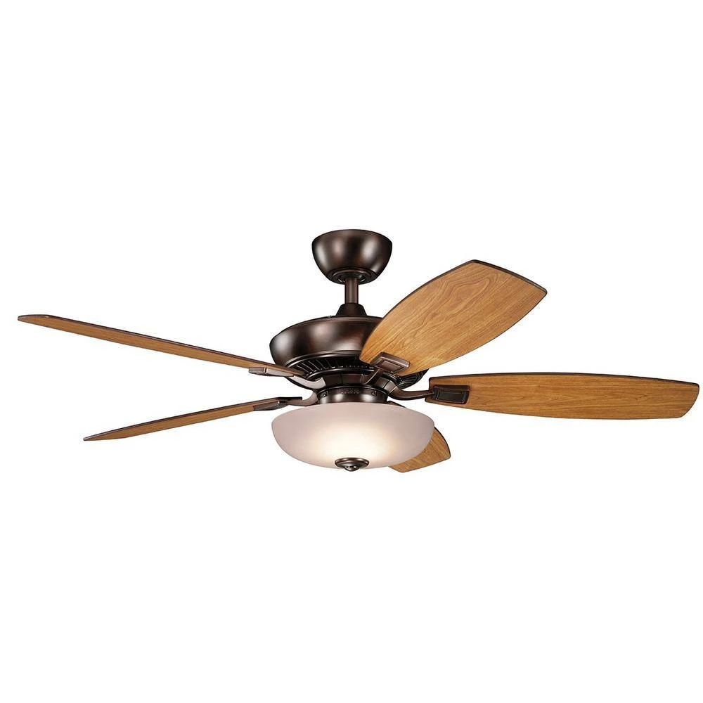 Canfield Pro 52 in. LED Indoor Oil Brushed Bronze Downrod Mount Ceiling Fan with Light Kit and Wall Control by KICHLER 4 Canfield Pro 52 in. LED Indoor Oil Brushed Bronze Downrod Mount Ceiling Fan with Light Kit and Wall Control by KICHLER - Image 2