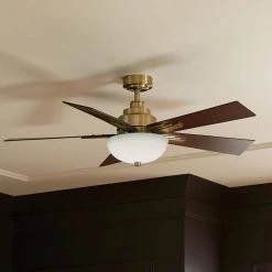 Kichler Sales -Kichler Sales brushed natural brass kichler ceiling fans with lights 300345bnb 66 1000