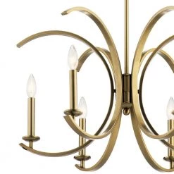 Cassadee 6-Light Brushed Natural Brass Contemporary Candlestick Dining Room Chandelier by KICHLER 8 Cassadee 6-Light Brushed Natural Brass Contemporary Candlestick Dining Room Chandelier by KICHLER -Kichler Sales brushed natural brass kichler chandeliers 52116bnb 4f 1000
