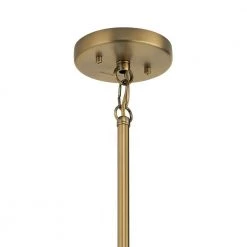 Darton 4-Light Brushed Natural Brass Transitional Large Foyer Pendant Hanging Light with Clear Glass by KICHLER -Kichler Sales brushed natural brass kichler chandeliers 52124bnb 1f 1000