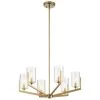 Nye 6-Light Brushed Natural Brass Transitional Dining Room Chandelier with Clear Glass Shade by KICHLER -Kichler Sales brushed natural brass kichler chandeliers 52314bnb 64 1000