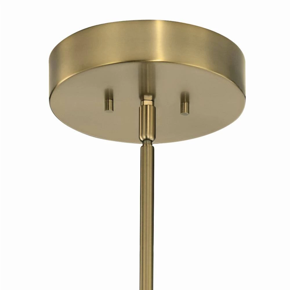 Baland 22 in. 6-Light Integrated LED Brushed Natural Brass Mid-Century Modern Circle Dining Room Chandelier by KICHLER 5 Baland 22 in. 6-Light Integrated LED Brushed Natural Brass Mid-Century Modern Circle Dining Room Chandelier by KICHLER - Image 3