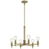 Torvee 26 in. 6-Light Brushed Natural Brass Art Deco Dining Room Chandelier by KICHLER 2 Torvee 26 in. 6-Light Brushed Natural Brass Art Deco Dining Room Chandelier by KICHLER -Kichler Sales brushed natural brass kichler chandeliers 52424bnb 64 1000