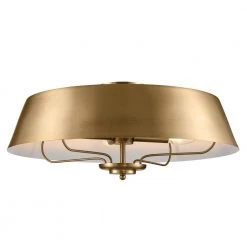 Luella 22 in. 4-Light Brushed Natural Brass Traditional Hallway Shaded Convertible Pendant Hanging Light/Semi-Flush by KICHLER -Kichler Sales brushed natural brass kichler chandeliers 52543bnb c3 1000