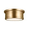 Serca 14.25 in. 2-Light Brushed Natural Brass Traditional Hallway Flush Mount Ceiling Light with Satin Etched Glass by KICHLER -Kichler Sales brushed natural brass kichler flush mount lights 52540bnb 64 1000