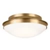 Bretta 17.75 in. 3-Light Brushed Natural Brass Traditional Hallway Flush Mount Ceiling Light with Satin Etched Glass by KICHLER 1 Bretta 17.75 in. 3-Light Brushed Natural Brass Traditional Hallway Flush Mount Ceiling Light with Satin Etched Glass by KICHLER -Kichler Sales brushed natural brass kichler flush mount lights 52545bnb 64 1000