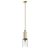 Kimrose 1-Light Brushed Natural Brass Art Deco Kitchen Mini Pendant Hanging Light with Clear Fluted Glass by KICHLER -Kichler Sales brushed natural brass kichler pendant lights 52414bnb 64 1000