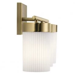 Ciona 24 in. 3-Light Brushed Natural Brass Bathroom Vanity Light with Round Ribbed Glass by KICHLER 14 Ciona 24 in. 3-Light Brushed Natural Brass Bathroom Vanity Light with Round Ribbed Glass by KICHLER -Kichler Sales brushed natural brass kichler vanity lighting 55112bnb 4f 1000