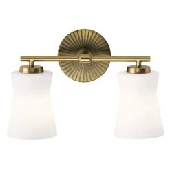 Brianne 14.5 in. 2-Light Brushed Natural Brass Bathroom Vanity Light with Satin Etched Cased Opal Glass by KICHLER 16 Brianne 14.5 in. 2-Light Brushed Natural Brass Bathroom Vanity Light with Satin Etched Cased Opal Glass by KICHLER -Kichler Sales brushed natural brass kichler vanity lighting 55116bnb 1f 1000