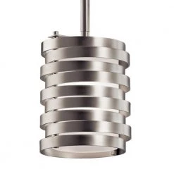 Roswell 1-Light Brushed Nickel Contemporary Kitchen Mini Pendant Hanging Light by KICHLER -Kichler Sales brushed nickel 1 kichler pendant lights 43304ni c3 1000