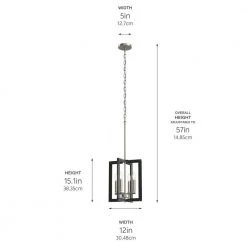 Pendroy 4-Light Brushed Nickel and Black Industrial Pendant by KICHLER -Kichler Sales brushed nickel and black kichler chandeliers 82382 44 1000