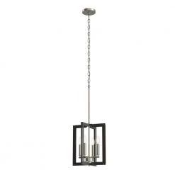 Pendroy 4-Light Brushed Nickel and Black Industrial Pendant by KICHLER