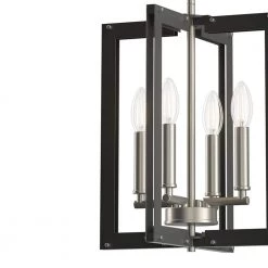 Pendroy 4-Light Brushed Nickel and Black Industrial Pendant by KICHLER -Kichler Sales brushed nickel and black kichler chandeliers 82382 fa 1000