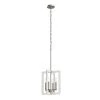 Pendroy 4-Light Brushed Nickel with White Industrial Cage Foyer Pendant by KICHLER -Kichler Sales brushed nickel and white kichler chandeliers 82385 64 1000