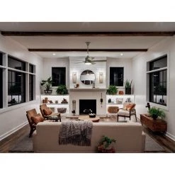 Colerne 52 in. Integrated LED Indoor Brushed Nickel Downrod Mount Ceiling Fan with Light Kit and Wall Control by KICHLER -Kichler Sales brushed nickel kichler ceiling fans with lights 300052ni 1f 1000