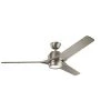Zeus 60 in. Integrated LED Indoor Brushed Nickel Downrod Mount Ceiling Fan with Light Kit and Wall Control by KICHLER -Kichler Sales brushed nickel kichler ceiling fans with lights 300060ni 64 1000
