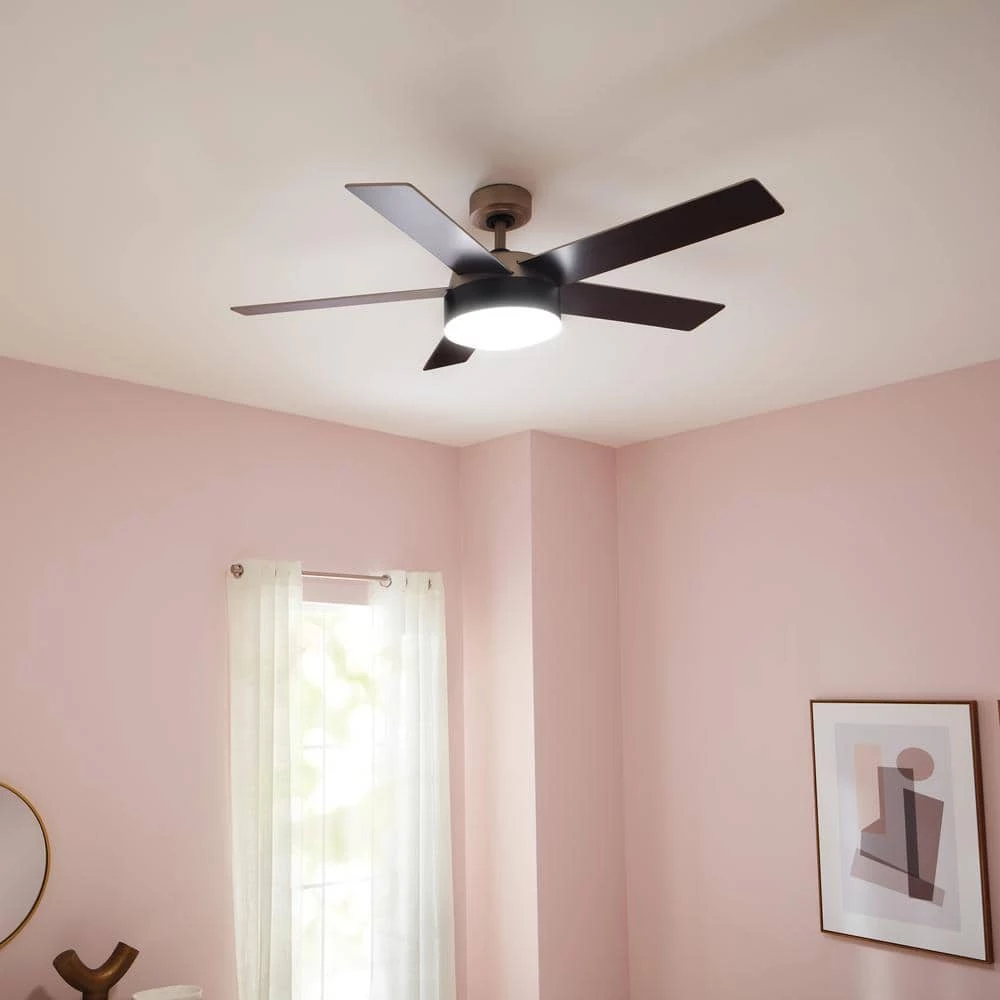 Compass 52 in. Integrated LED Indoor Brushed Nickel Down Rod Mount Ceiling Fan with Light and Remote by KICHLER 9 Compass 52 in. Integrated LED Indoor Brushed Nickel Down Rod Mount Ceiling Fan with Light and Remote by KICHLER - Image 7