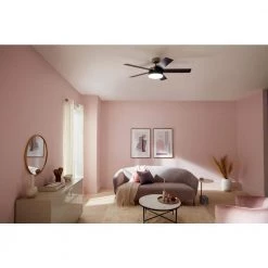 Compass 52 in. Integrated LED Indoor Brushed Nickel Down Rod Mount Ceiling Fan with Light and Remote by KICHLER 21 Compass 52 in. Integrated LED Indoor Brushed Nickel Down Rod Mount Ceiling Fan with Light and Remote by KICHLER -Kichler Sales brushed nickel kichler ceiling fans with lights 300322ni d4 1000