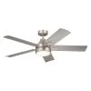 Tide WeatherPlus 52 in. Integrated LED Outdoor Brushed Nickel Downrod Mount Ceiling Fan with Remote Control by KICHLER