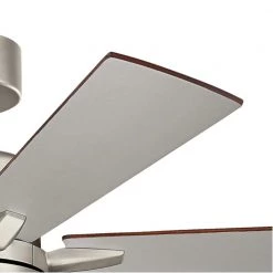 Bowen 52 in. Indoor Brushed Nickel Downrod Mount Ceiling Fan with Pull Chain by KICHLER -Kichler Sales brushed nickel kichler ceiling fans without lights 330242ni 1f 1000