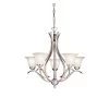 Dover 5-Light Brushed Nickel Transitional Dining Room Chandelier with White Etched Glass Shade by KICHLER -Kichler Sales brushed nickel kichler chandeliers 2020ni 64 1000
