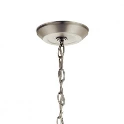 Ansonia 1-Light Brushed Nickel Contemporary Kitchen Pendant Hanging Light with Satin Etched Glass by KICHLER -Kichler Sales brushed nickel kichler chandeliers 3349ni 4f 1000