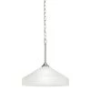 Ansonia 1-Light Brushed Nickel Contemporary Kitchen Pendant Hanging Light with Satin Etched Glass by KICHLER -Kichler Sales brushed nickel kichler chandeliers 3349ni 64 1000