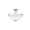 Eileen 3-Light Brushed Nickel Contemporary Kitchen Convertible Inverted Pendant Hanging Light/Semi Flush by KICHLER -Kichler Sales brushed nickel kichler chandeliers 3797ni 64 1000
