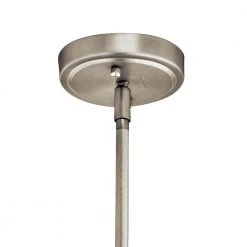 Everly 19.75 in. 1-Light Brushed Nickel Transitional Kitchen Bell Pendant Hanging Light with Clear Seeded Glass by KICHLER 11 Everly 19.75 in. 1-Light Brushed Nickel Transitional Kitchen Bell Pendant Hanging Light with Clear Seeded Glass by KICHLER -Kichler Sales brushed nickel kichler chandeliers 42046nics 1f 1000