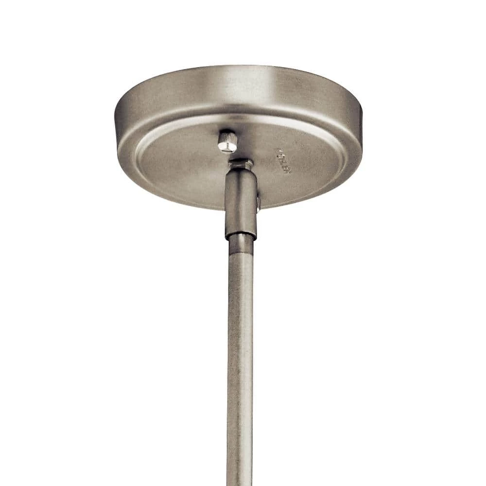 Everly 19.75 in. 1-Light Brushed Nickel Transitional Kitchen Bell Pendant Hanging Light with Clear Seeded Glass by KICHLER 5 Everly 19.75 in. 1-Light Brushed Nickel Transitional Kitchen Bell Pendant Hanging Light with Clear Seeded Glass by KICHLER - Image 4