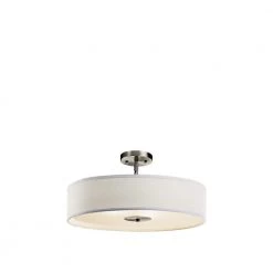 20 in. 3-Light Brushed Nickel Transitional Kitchen Convertible Pendant Hanging Light by KICHLER -Kichler Sales brushed nickel kichler chandeliers 42121ni c3 1000