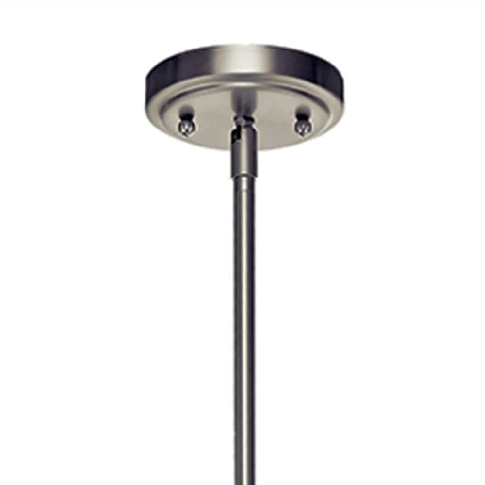 Everly 22.75 in. 3-Light Brushed Nickel Transitional Kitchen Bell Pendant Hanging Light with Clear Seeded Glass by KICHLER 6 Everly 22.75 in. 3-Light Brushed Nickel Transitional Kitchen Bell Pendant Hanging Light with Clear Seeded Glass by KICHLER - Image 4